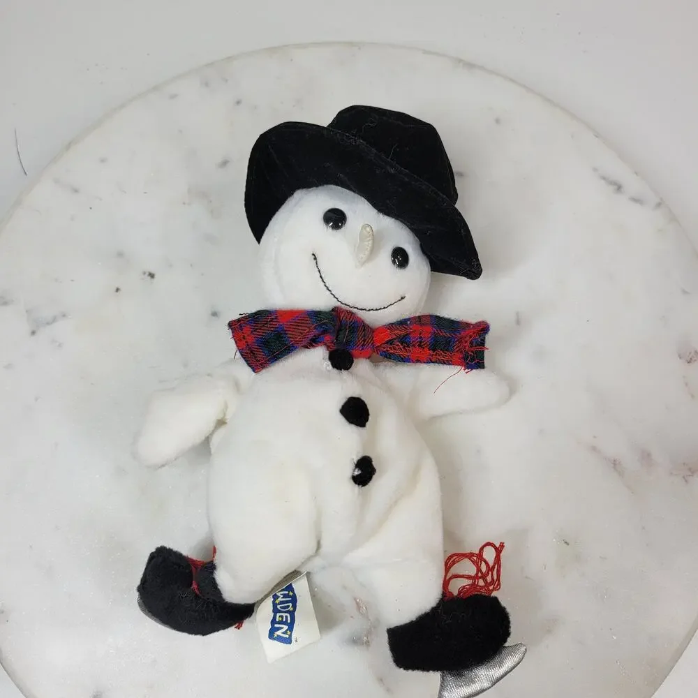Vintage 1997 Target Snowden Plush Ice Skating Snowman 8